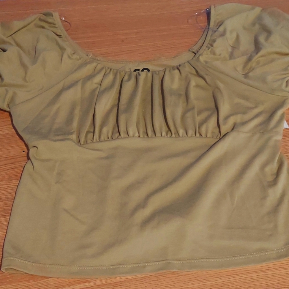 SO Large Women's Moss Green Knit Top